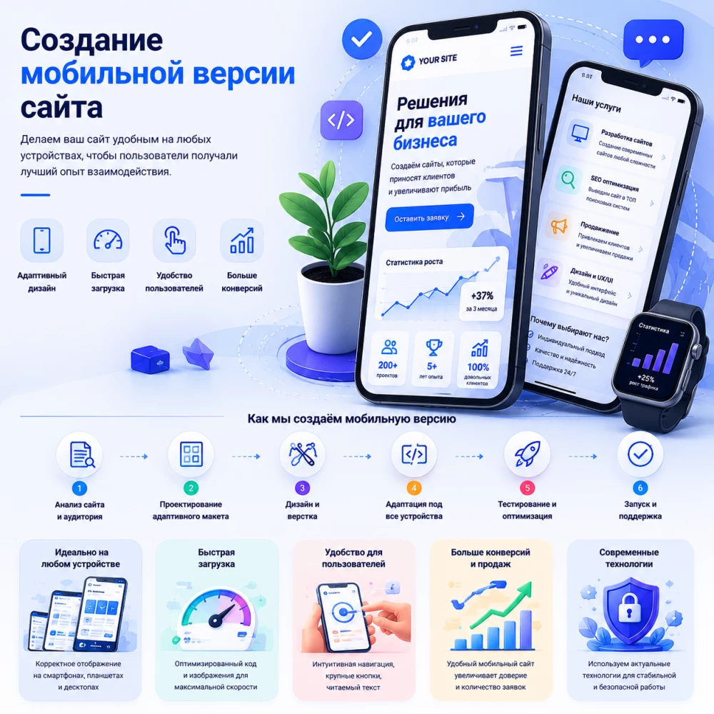 Создание мобильной версии сайта